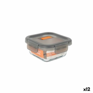 Hermetic Lunch Box MasterChef Grey Transparent Squared 310 ml (12 Units)