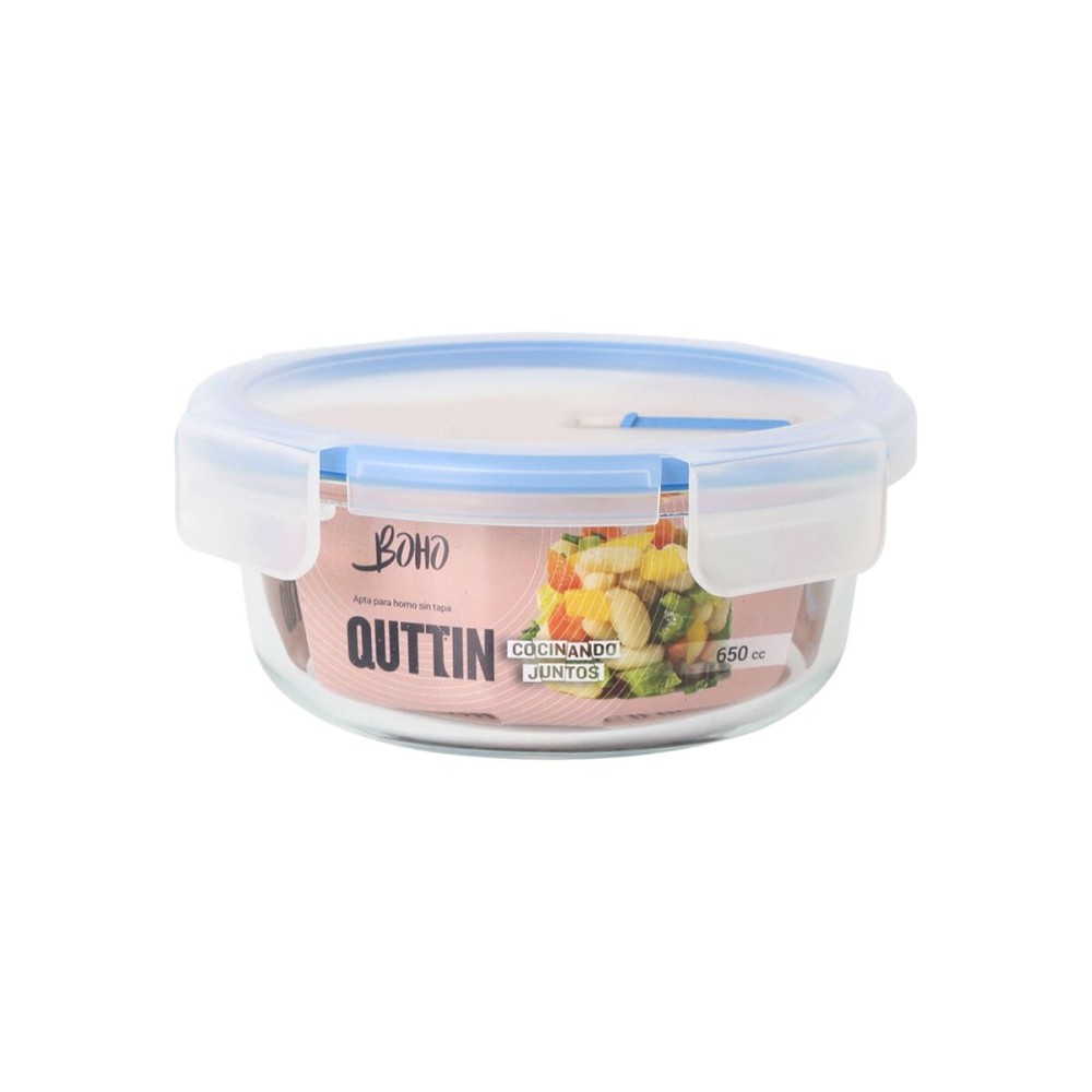 Lunchbox hermetisch Quttin Boho Durchsichtig 650 ml (6 Stück)