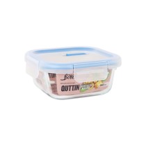 Hermetic Lunch Box Quttin Boho Transparent 550 ml (12 Units)