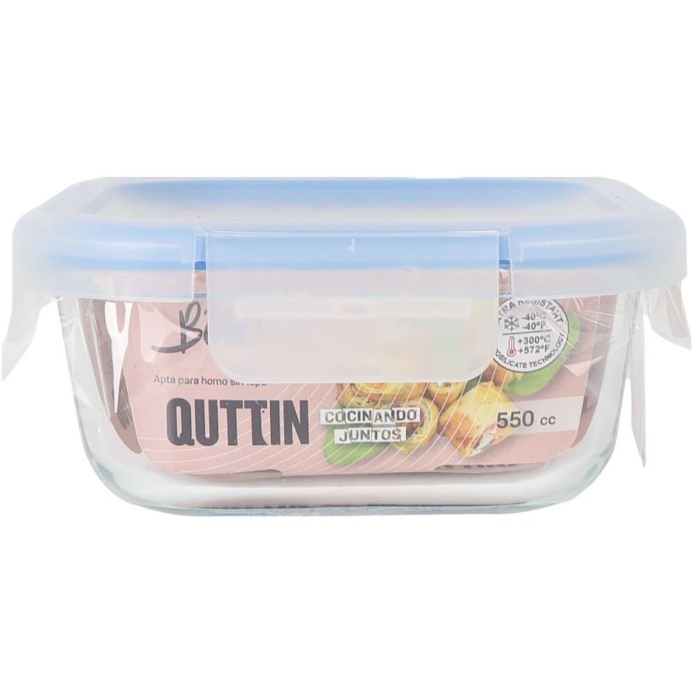 Lunchbox hermetisch Quttin Boho Durchsichtig 550 ml (12 Stück)