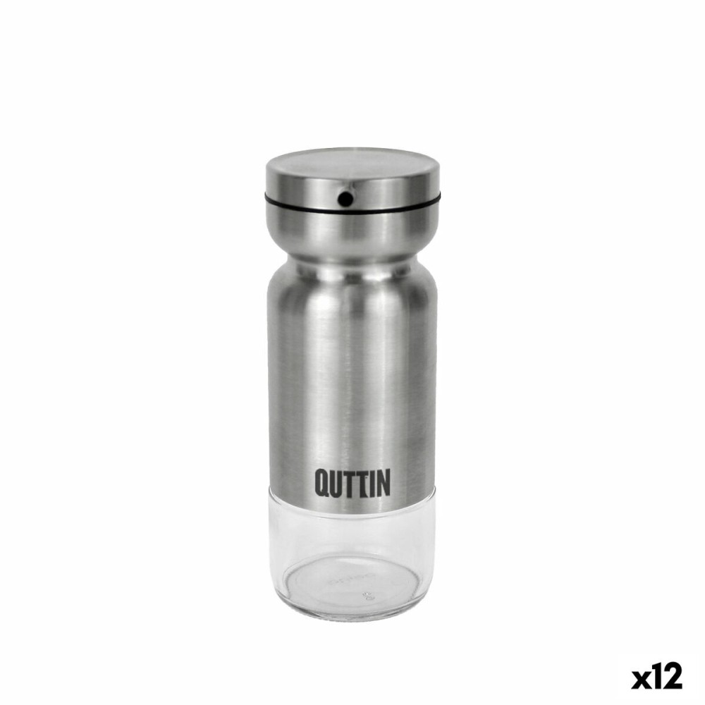 Ölfläschchen Quttin Durchsichtig Silberfarben Edelstahl 0,36 L (12 Stück)