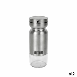 Ölfläschchen Quttin Durchsichtig Silberfarben Edelstahl 0,36 L (12 Stück)
