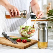 Ölfläschchen Quttin Durchsichtig Silberfarben Edelstahl 0,36 L (12 Stück)