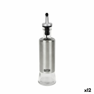 Ölfläschchen Quttin Durchsichtig Silberfarben Edelstahl 0,3 L (12 Stück)