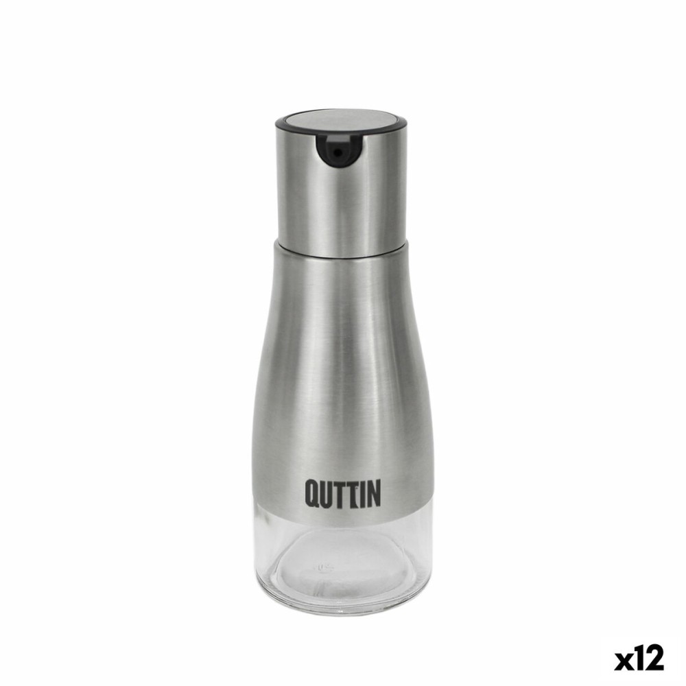 Ölfläschchen Quttin Durchsichtig Silberfarben Edelstahl 0,32 L (12 Stück)
