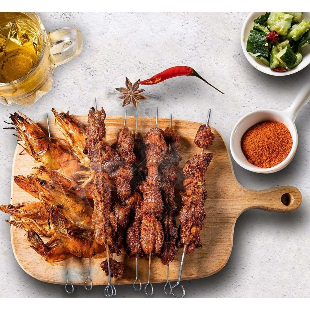 Grillspieß-Set Algon Metall 25 cm 12 Stücke (24 Stück)