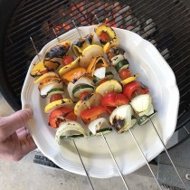 Grillspieß-Set Algon Metall 25 cm 12 Stücke (24 Stück)