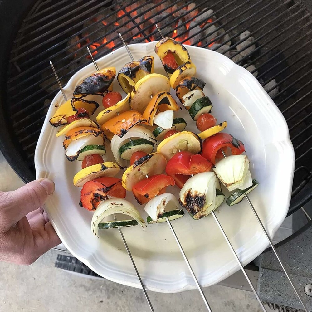 Grillspieß-Set Algon Metall 25 cm 12 Stücke (24 Stück)