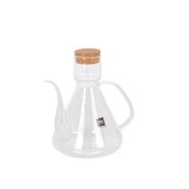 Ölfläschchen La Mediterránea Bell Durchsichtig Silikon Borosilikatglas 1 L (4 Stück)
