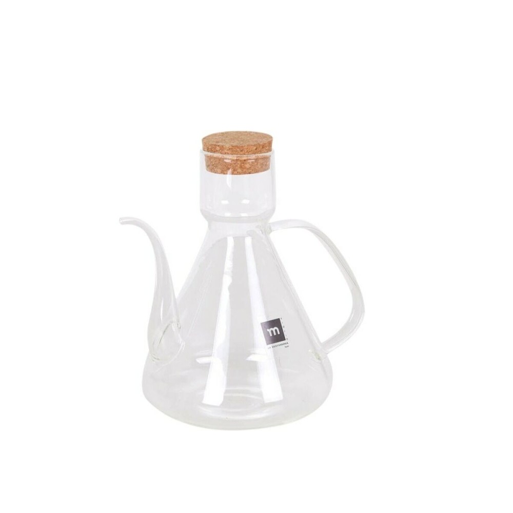 Ölfläschchen La Mediterránea Bell Durchsichtig Silikon Borosilikatglas 1 L (4 Stück)