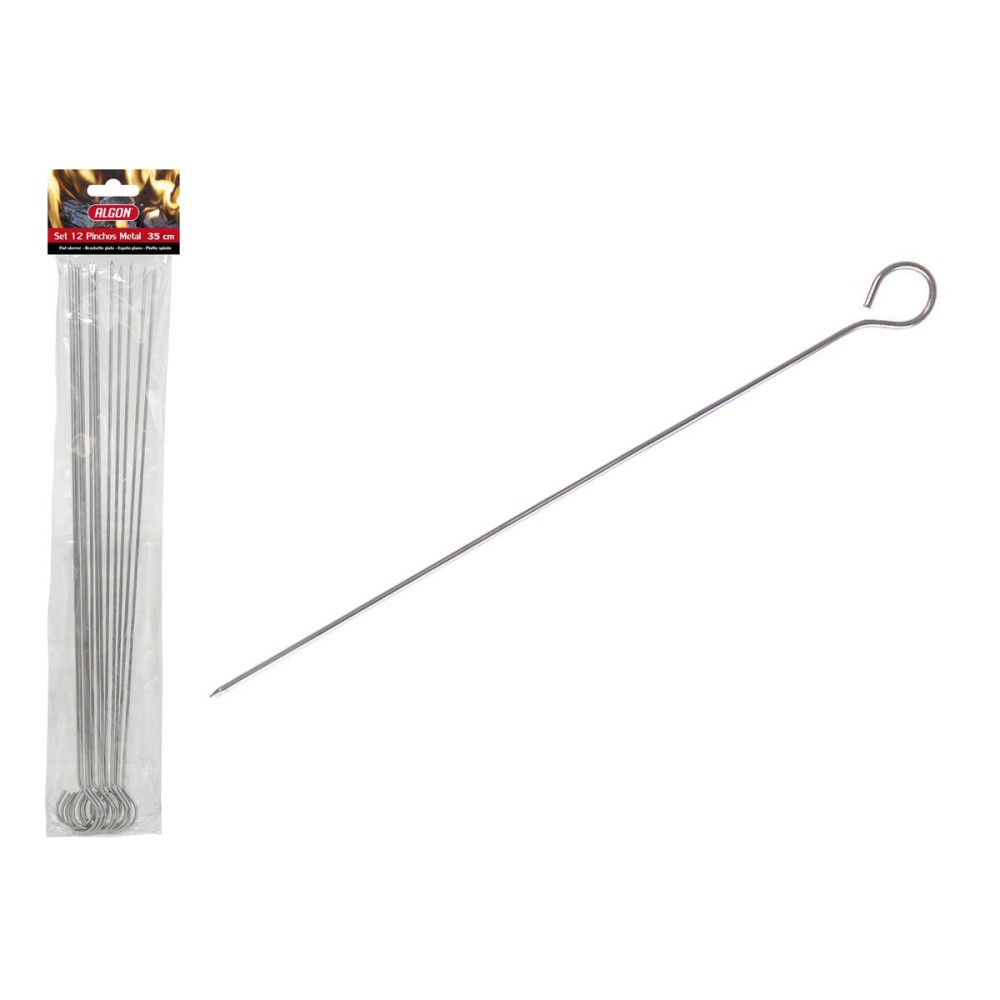 Grillspieß-Set Algon Metall 35 cm 12 Stücke (24 Stück)