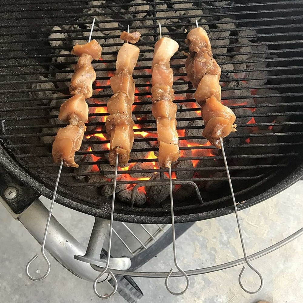 Grillspieß-Set Algon Metall 35 cm 12 Stücke (24 Stück)