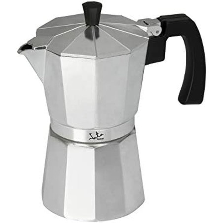 Italian Coffee Pot JATA CCA6          * Silver Aluminium 6 Cups