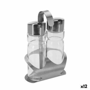 Gewürzset Durchsichtig Silberfarben 12 x 8 x 19 cm (12 Stück)