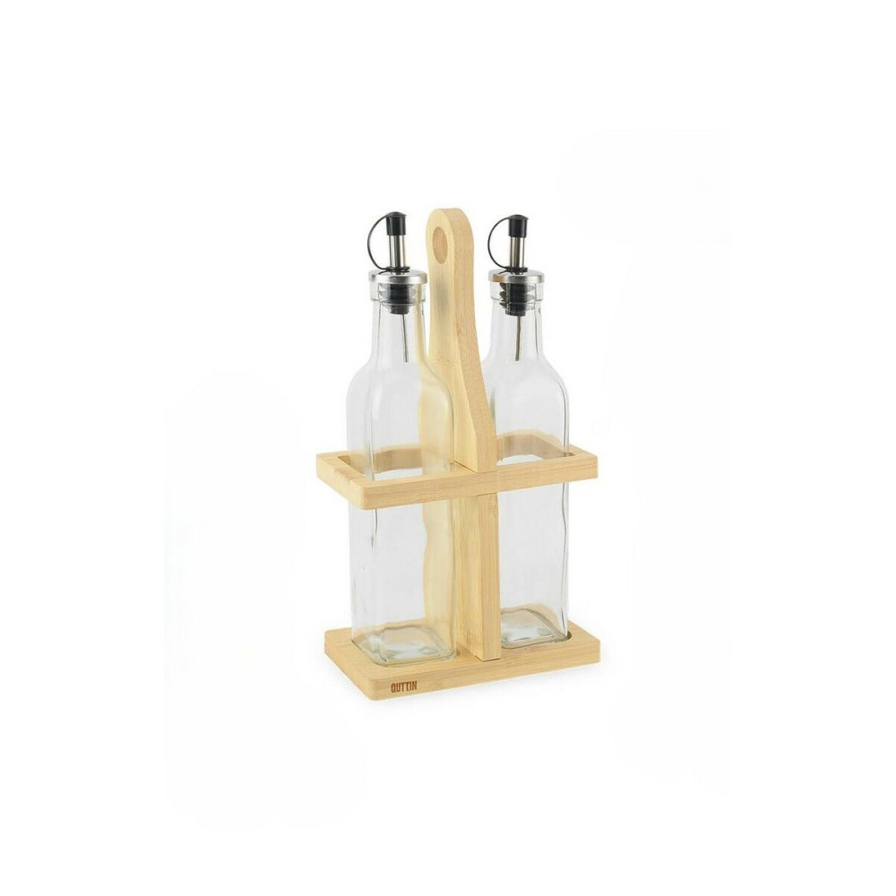 Gewürzset Quttin Braun Durchsichtig Glas Bambus 250 ml 2 Stücke (12 Stück)