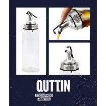 Cruet Quttin Transparent Silver Glass 5,5 x 5,5 x 20,5 cm (12 Units)