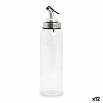 Ölfläschchen Quttin Durchsichtig Silberfarben Glas 0,5 L 6 x 6 x 26 cm (12 Stück)