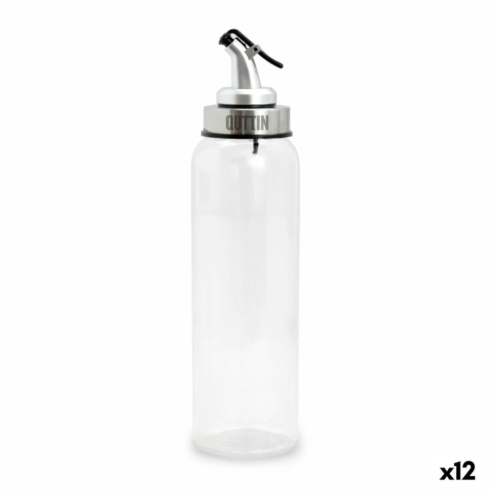 Huilier Quttin Transparent Argenté verre 0,5 L 6 x 6 x 26 cm (12 Unités)