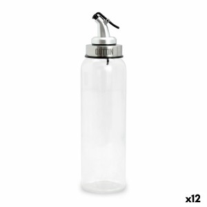 Ölfläschchen Quttin Durchsichtig Silberfarben Glas 0,5 L 6 x 6 x 26 cm (12 Stück)