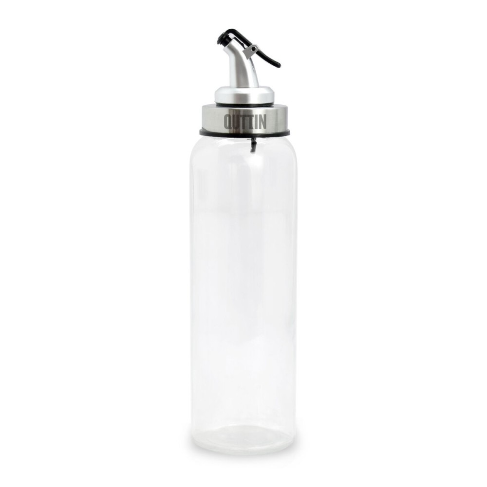 Ölfläschchen Quttin Durchsichtig Silberfarben Glas 0,5 L 6 x 6 x 26 cm (12 Stück)
