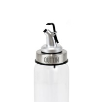 Ölfläschchen Quttin Durchsichtig Silberfarben Glas 0,5 L 6 x 6 x 26 cm (12 Stück)