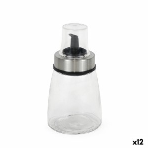 Ölfläschchen Quttin Durchsichtig Silberfarben Glas 200 ml 6,5 x 6,5 x 12,5 cm (12 Stück)