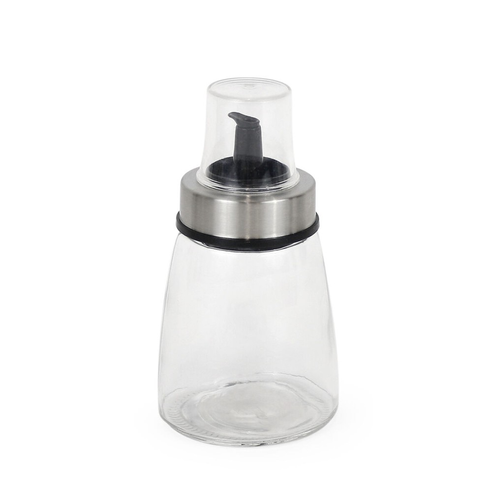 Cruet Quttin Transparent Silver Glass 200 ml 6,5 x 6,5 x 12,5 cm (12 Units)