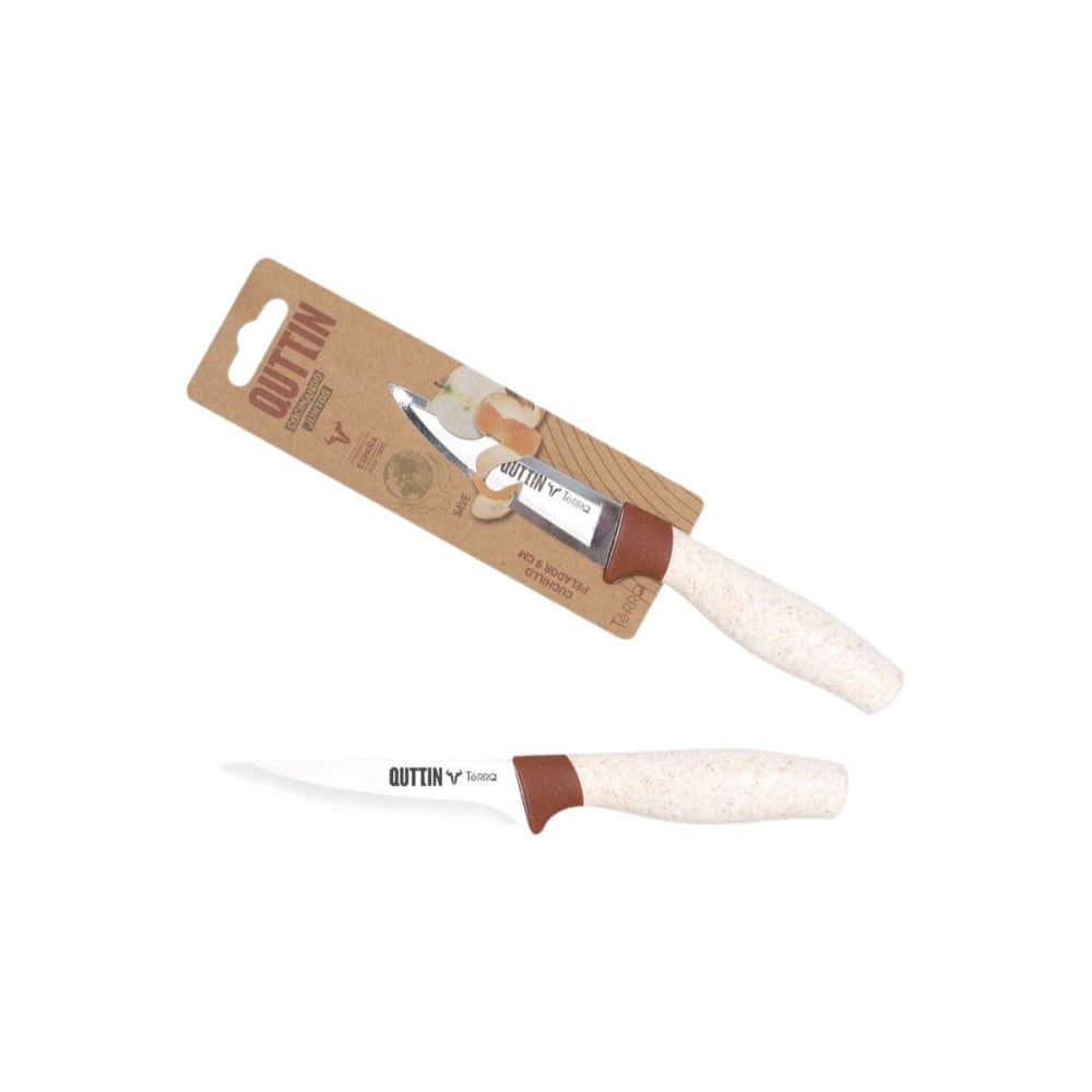 Schälmesser Quttin Terra Braun Silberfarben Edelstahl 9 cm (48 Stück)