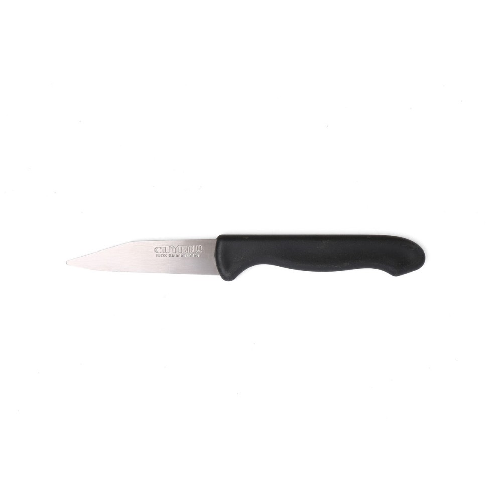 Peeler Knife Set Cuyfor Black Silver Stainless steel 7,5 cm 6 Pieces (24 Units)