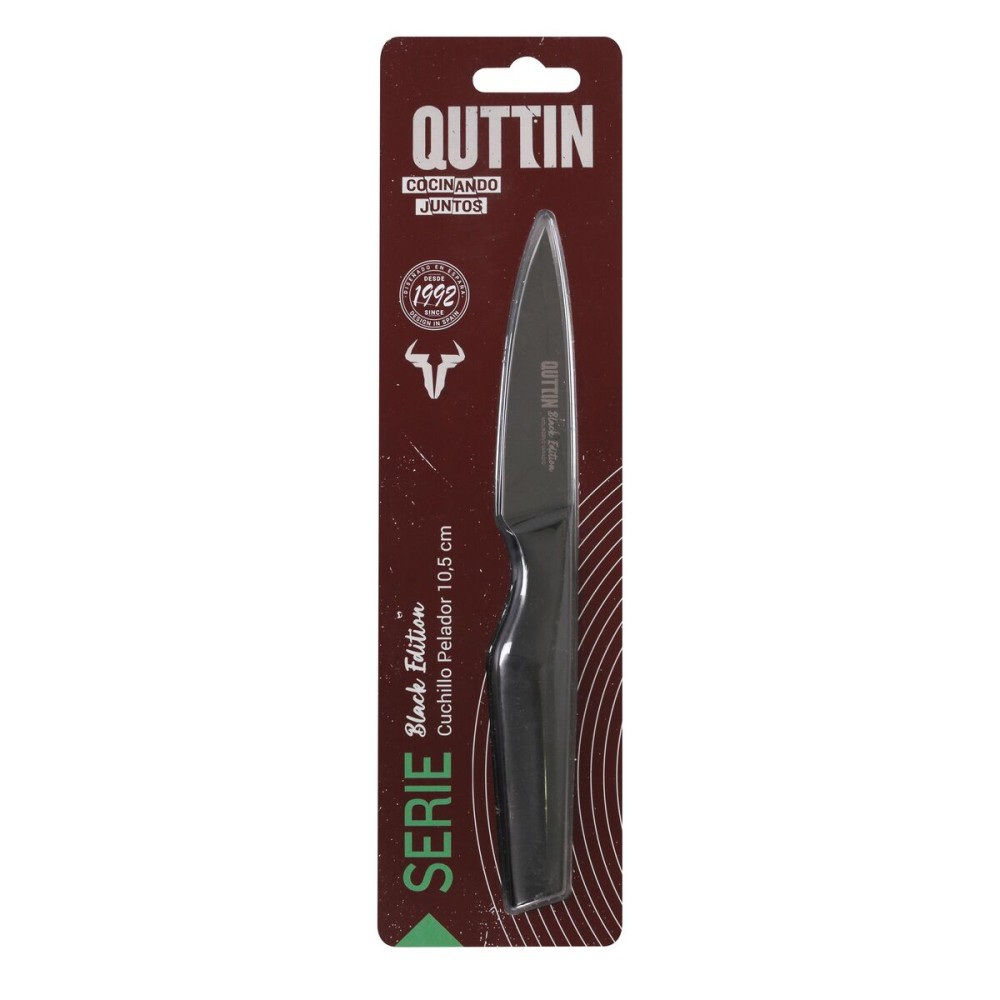 Schälmesser Quttin Black Edelstahl 9 cm (12 Stück)