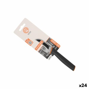 Peeler Knife MasterChef Black Silver Stainless steel 7,5 cm (24 Units)