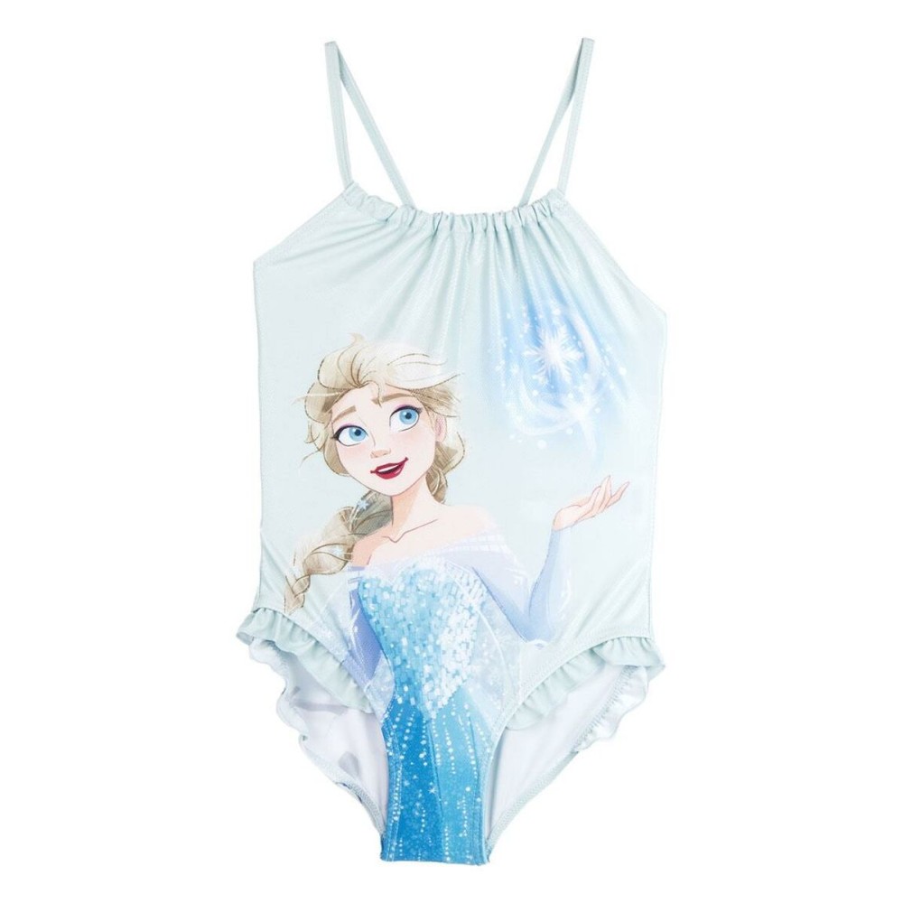Badeanzug für Mädchen Frozen Hellblau