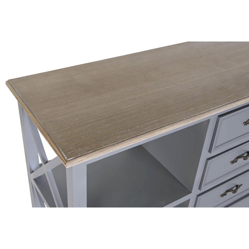 Buffet DKD Home Decor 132 x 40 x 84.5 cm 132 x 40 x 84,5 cm Naturel Gris Bois de paulownia Bois MDF