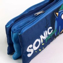 Trousse Fourre-Tout Triple Sonic Prime Bleu clair Light Blue 2,2 x 1,1 x 22,5 cm