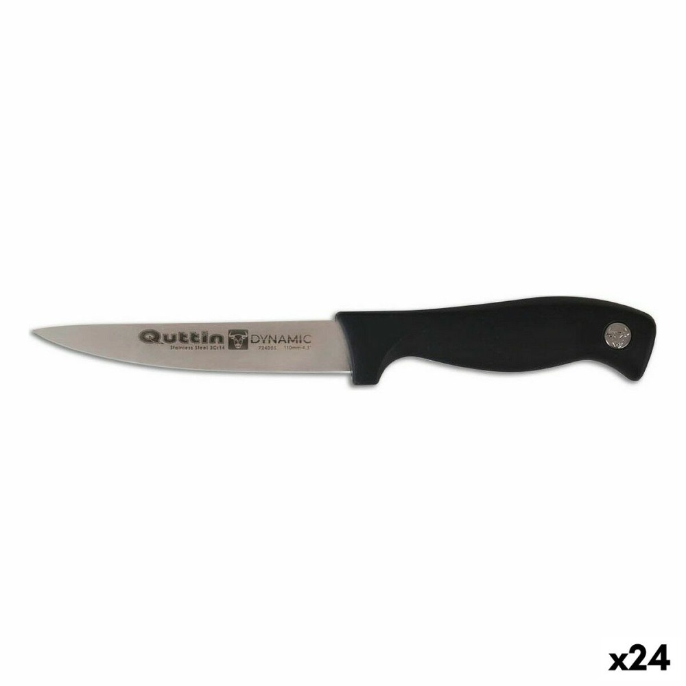 Küchenmesser Quttin Dynamic Schwarz Silberfarben 11 cm (24 Stück)