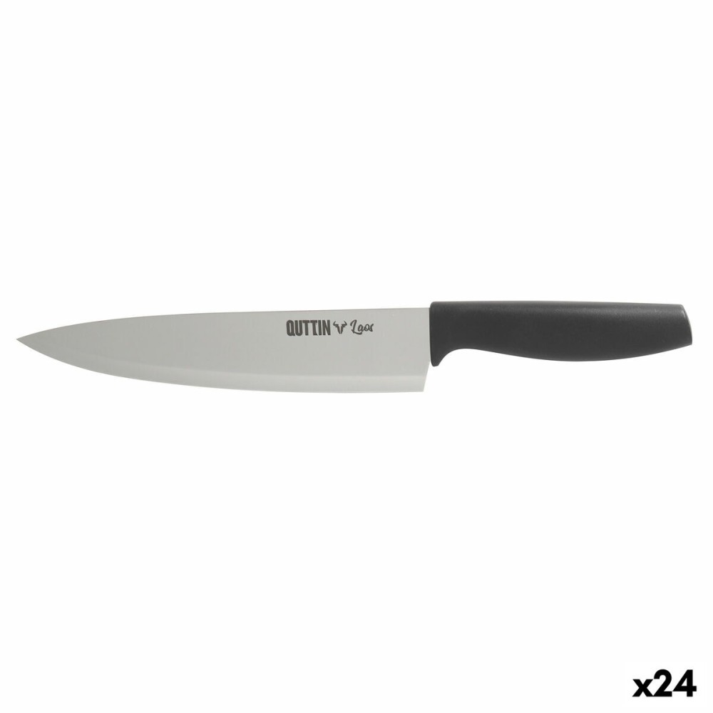 Küchenmesser Quttin Laos Schwarz Silberfarben 20 cm (24 Stück)