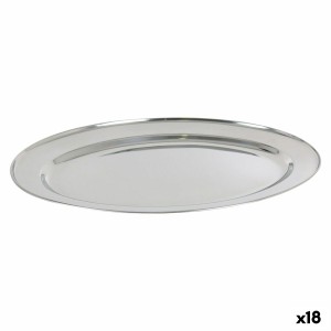 Serving Platter Quttin Quttin Stainless steel Oval 40,5 x 26,5 cm (18 Units)