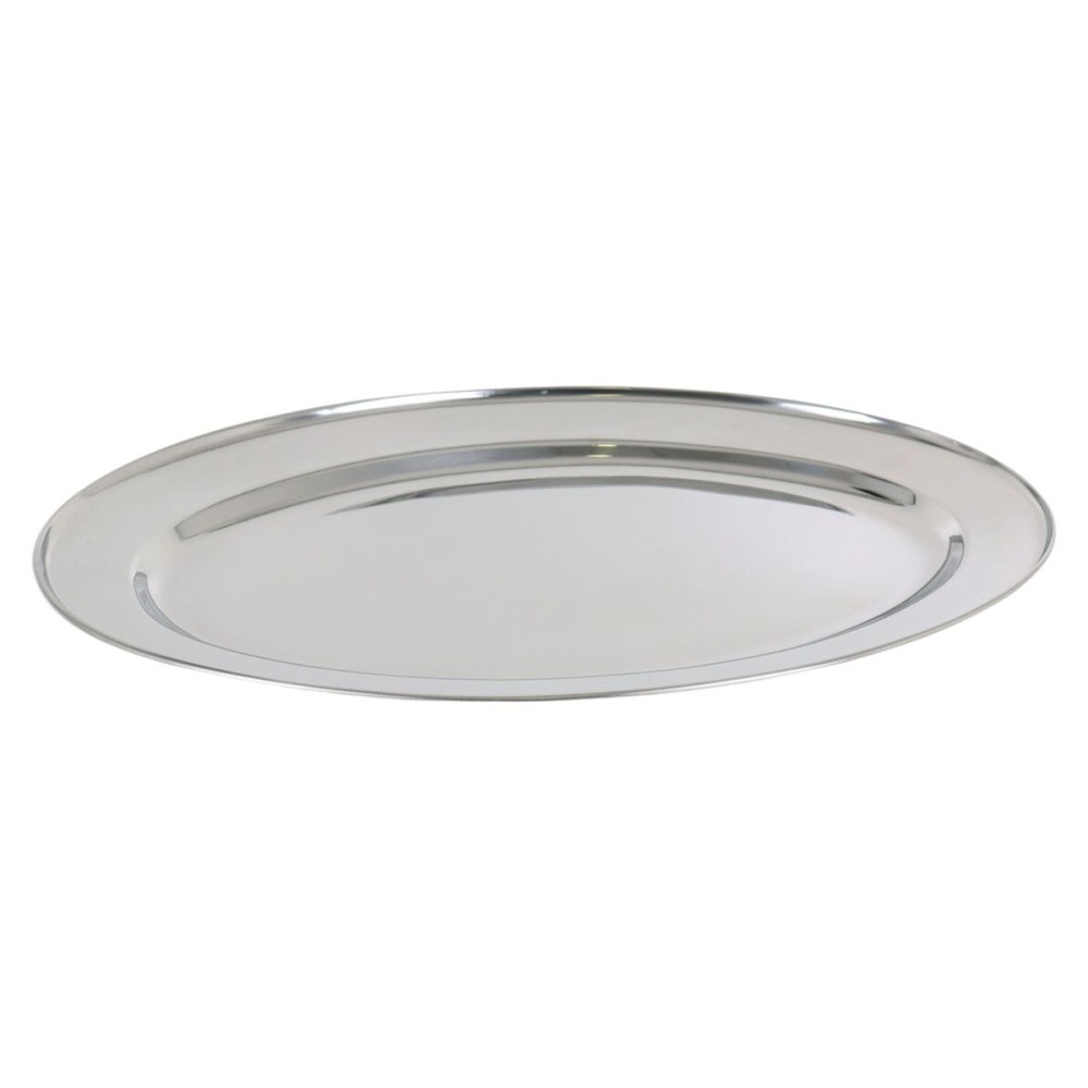 Serving Platter Quttin Quttin Stainless steel Oval 40,5 x 26,5 cm (18 Units)