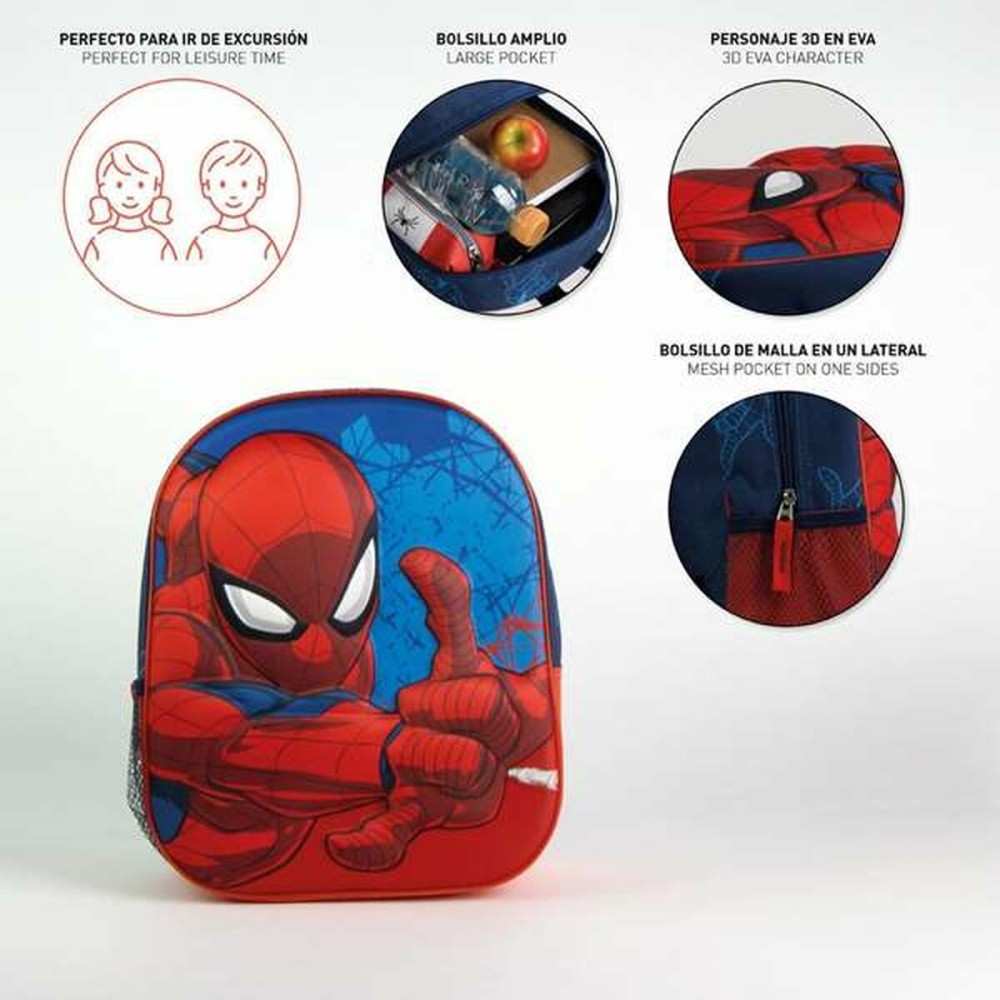 Cartable 3D Spider-Man Bleu 25,0 x 31,0 x 10,0 cm