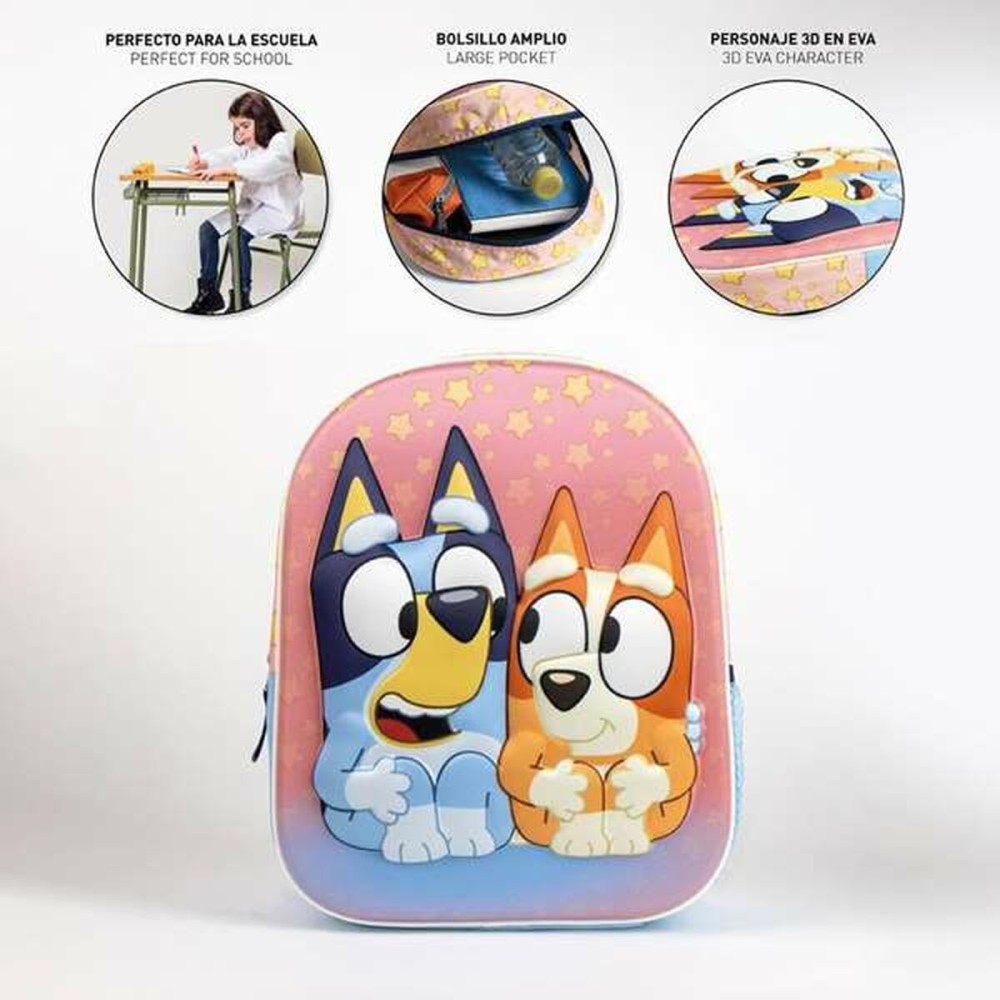 Cartable 3D Bluey Rose 25,0 x 31,0 x 10,0 cm