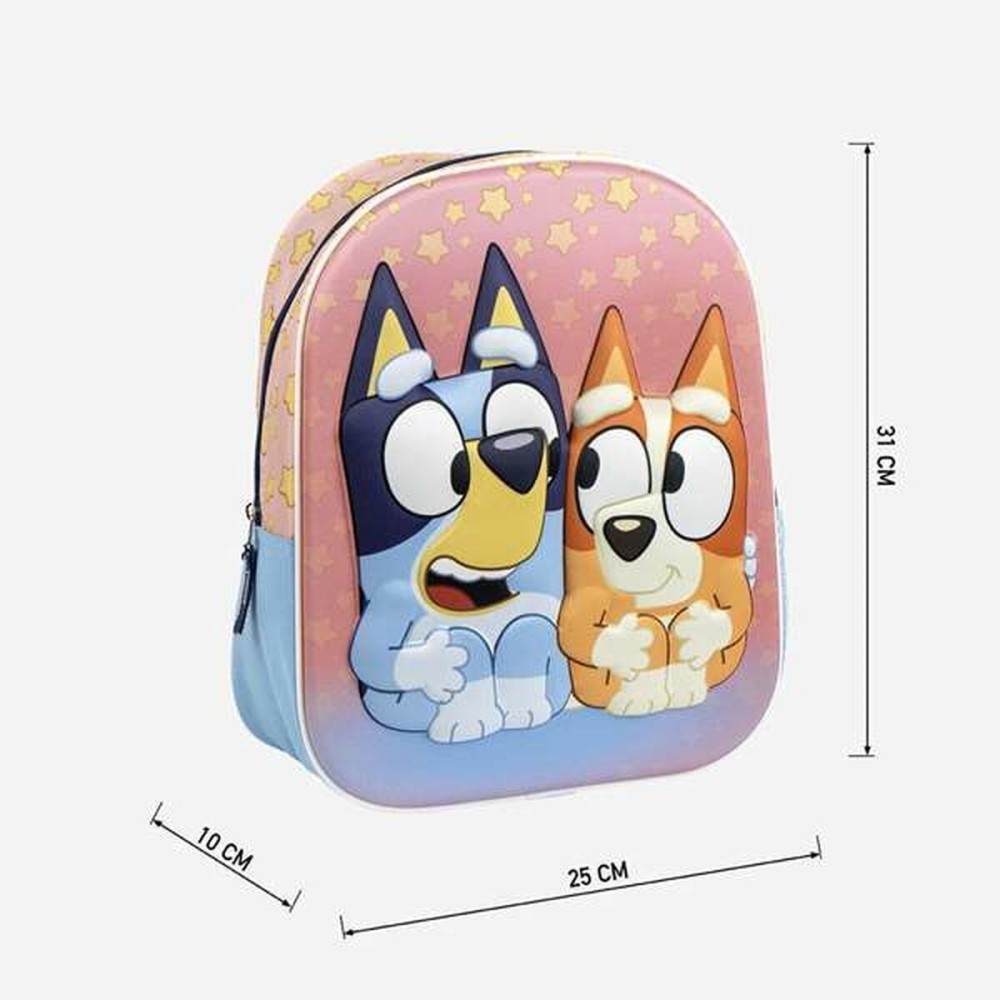 Schulrucksack 3D Bluey Rosa 25,0 x 31,0 x 10,0 cm