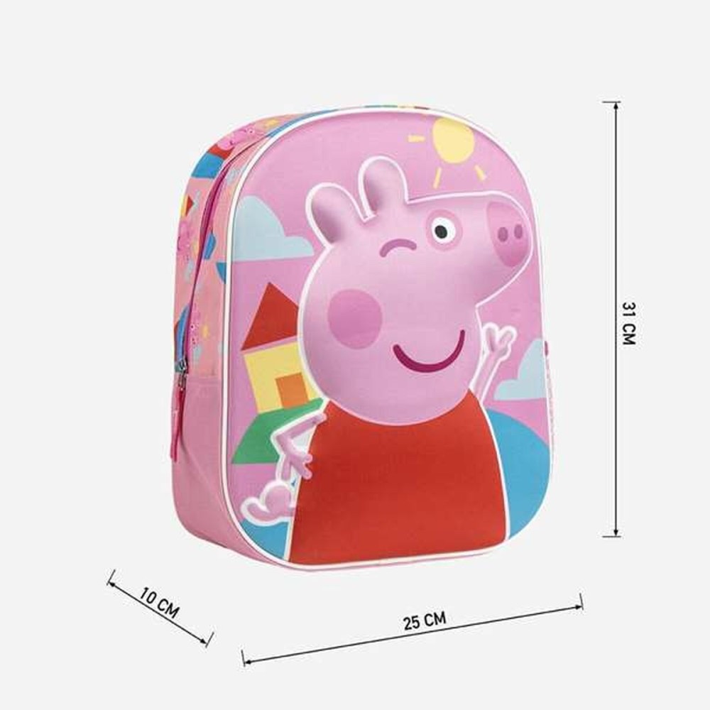 3D School Bag Peppa Pig Pink 25,0 x 31,0 x 10,0 cm