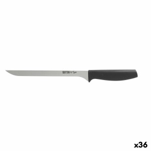 Schinkenmesser Quttin Laos 22 cm Schwarz Silberfarben (36 Stück)
