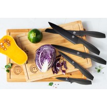 Küchenmesser MasterChef Schwarz Silberfarben 13 cm Mehrzweck (24 Stück)