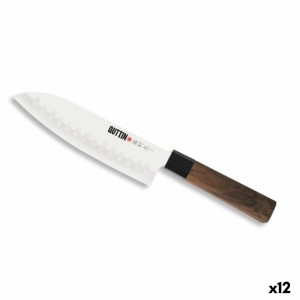 Küchenmesser Quttin SANTOKU Takamura Braun Silberfarben 17 cm (12 Stück)