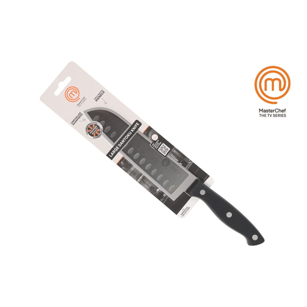 Küchenmesser MasterChef Schwarz Silberfarben 18 cm (18 Stück)
