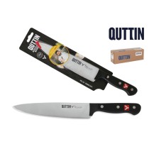 Couteau de cuisine Quttin SYBARITE Noir Argenté 20 cm (8 Unités)