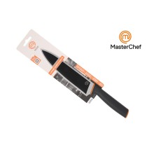 Kitchen Knife MasterChef Chef Black Silver 20 cm (24 Units)