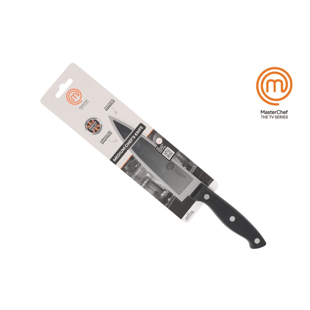 Küchenmesser MasterChef Chef Schwarz Silberfarben 15 cm (18 Stück)