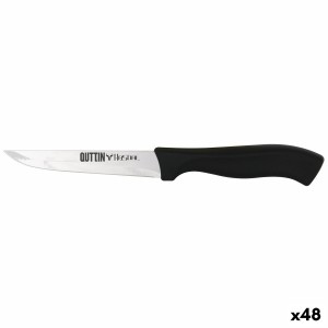 Küchenmesser Quttin Kasual Schwarz Silberfarben 22 x 2 x 1,5 cm Mehrzweck (48 Stück)
